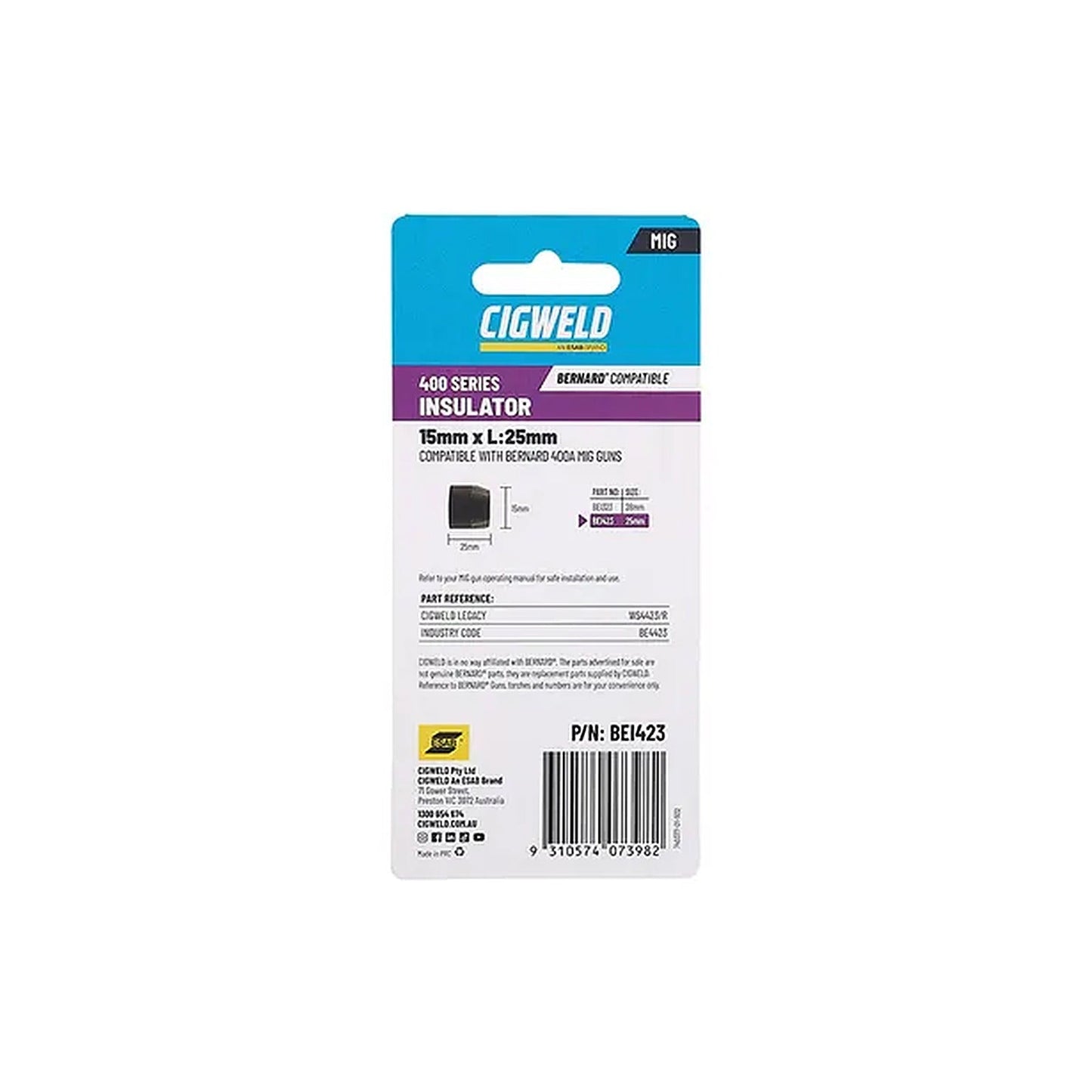 Cigweld BE 4 Insulator Cap 23 — 2 Pack BEI423