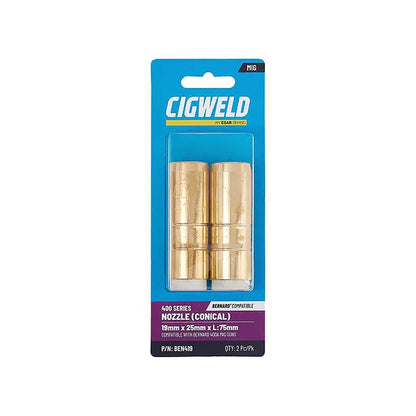 Cigweld BE 4 Nozzle 19mm — 2 Pack BEN419