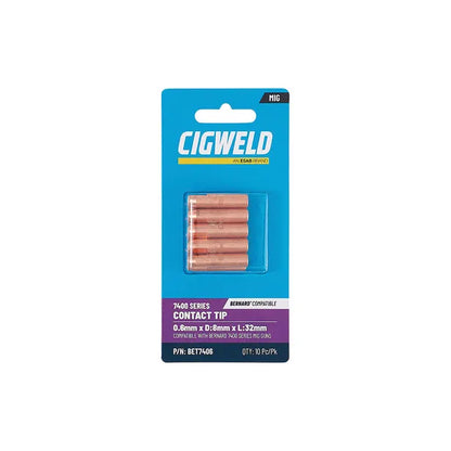 Cigweld BE 74 Short Tip 0.6mm — 10 Pack BET7406