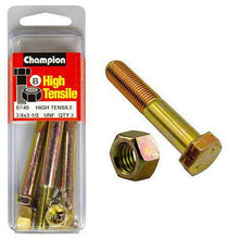 Champion Hex Bolt & Nut High Tensile 3/8in x 3 1/2in UNF Grade 5 BF45
