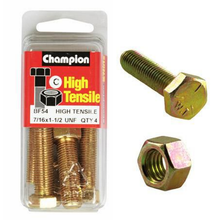 Champion Hex Set Screw & Nut High Tensile 7/16in x 1 1/2in UNF Grade 5 BF54
