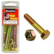Champion Hex Bolt & Nut High Tensile 7/16in x 3 1/2in UNF Grade 5 BF60