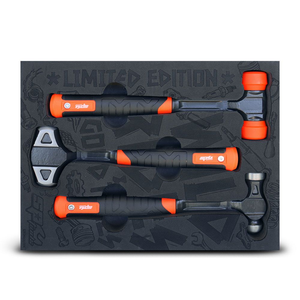 SP Tools SP39003X 3pce - Ball Pein + Soft Head + Club Limited Edition Hammer Set