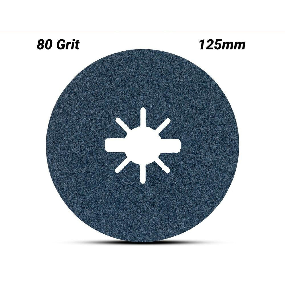 Bosch BFM,125,G80,X-LOCK (2.608.619.162) EXPERT 125mm (5") 80 Grit R574 Fibre Sanding Discs