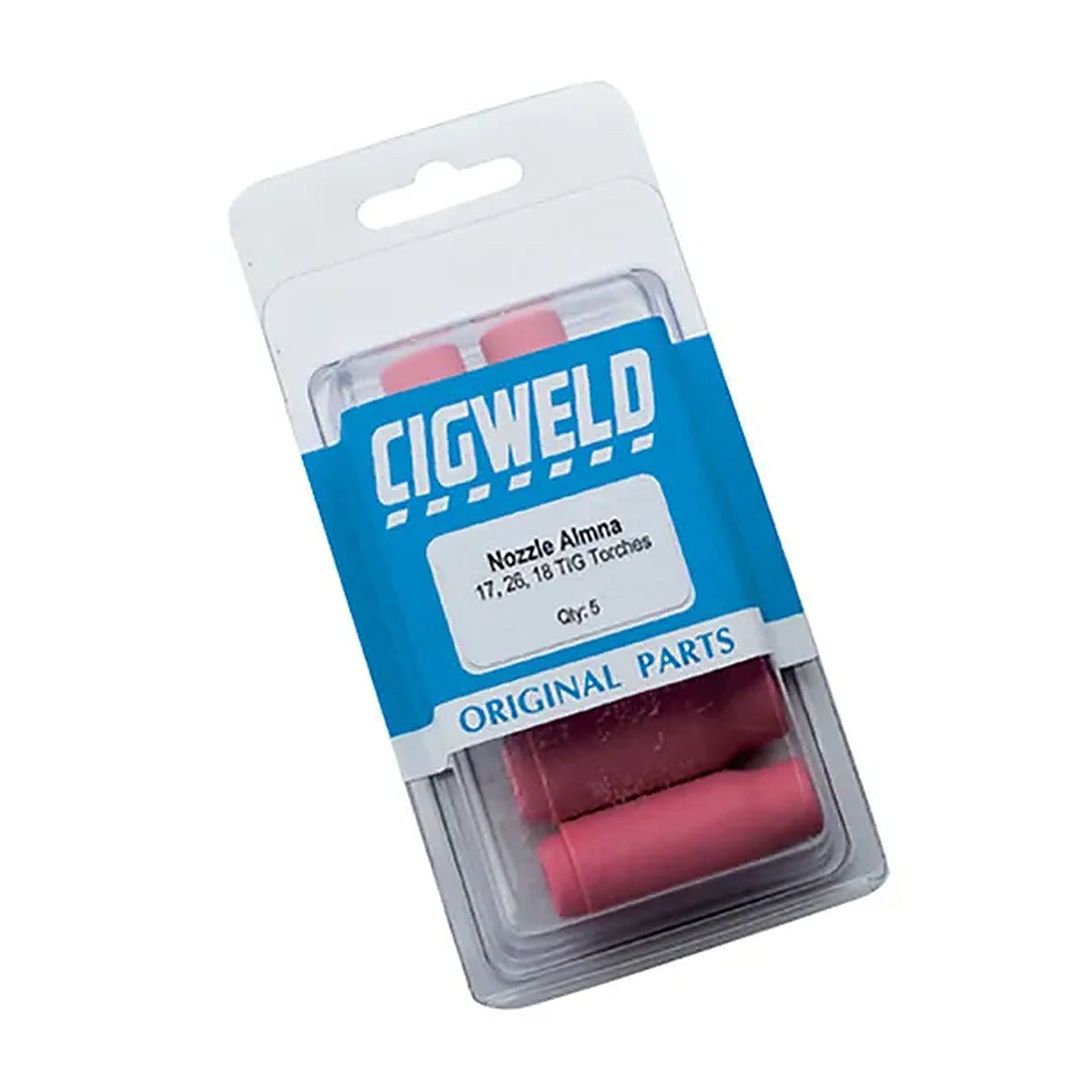 Cigweld Alumina Nozzle 13mm Suits 17/18/26 TIG Torches — 5 Pack BG10N46/R