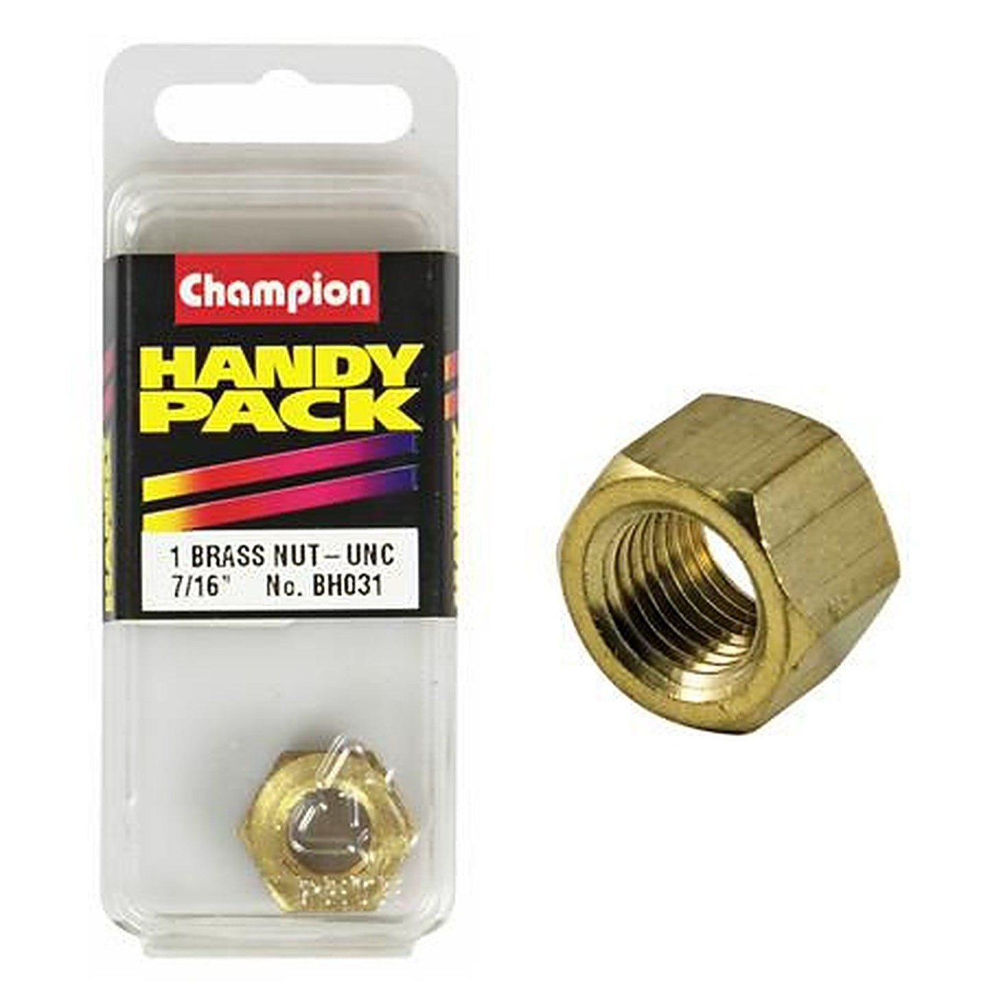 Champion Manifold Nut Brass 7/16in UNC BH031