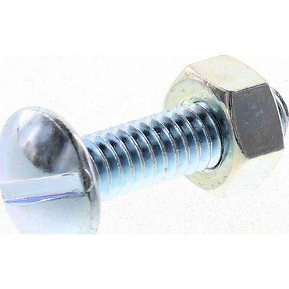 Champion Roofing Bolt & Nut Mushroom Head Combo 1/4in x 1in UNC Zinc Plated BH095