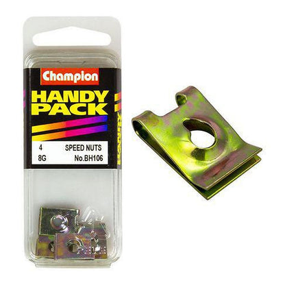 Champion Captive U-Type Speed Nut 4.2mm I.D. — Pack of 4