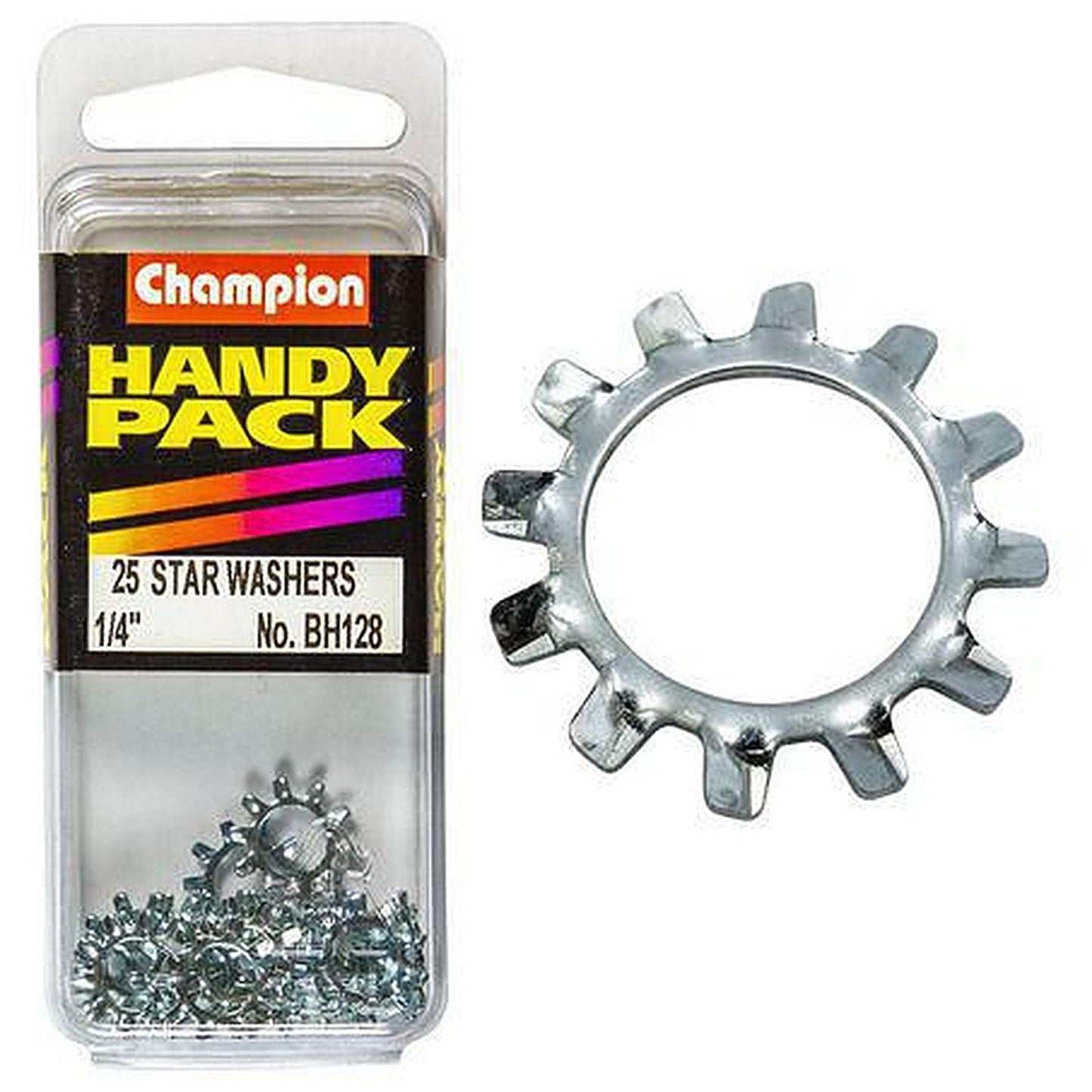 Champion Washer Shakeproof External 1/4in Zinc Plated BH128