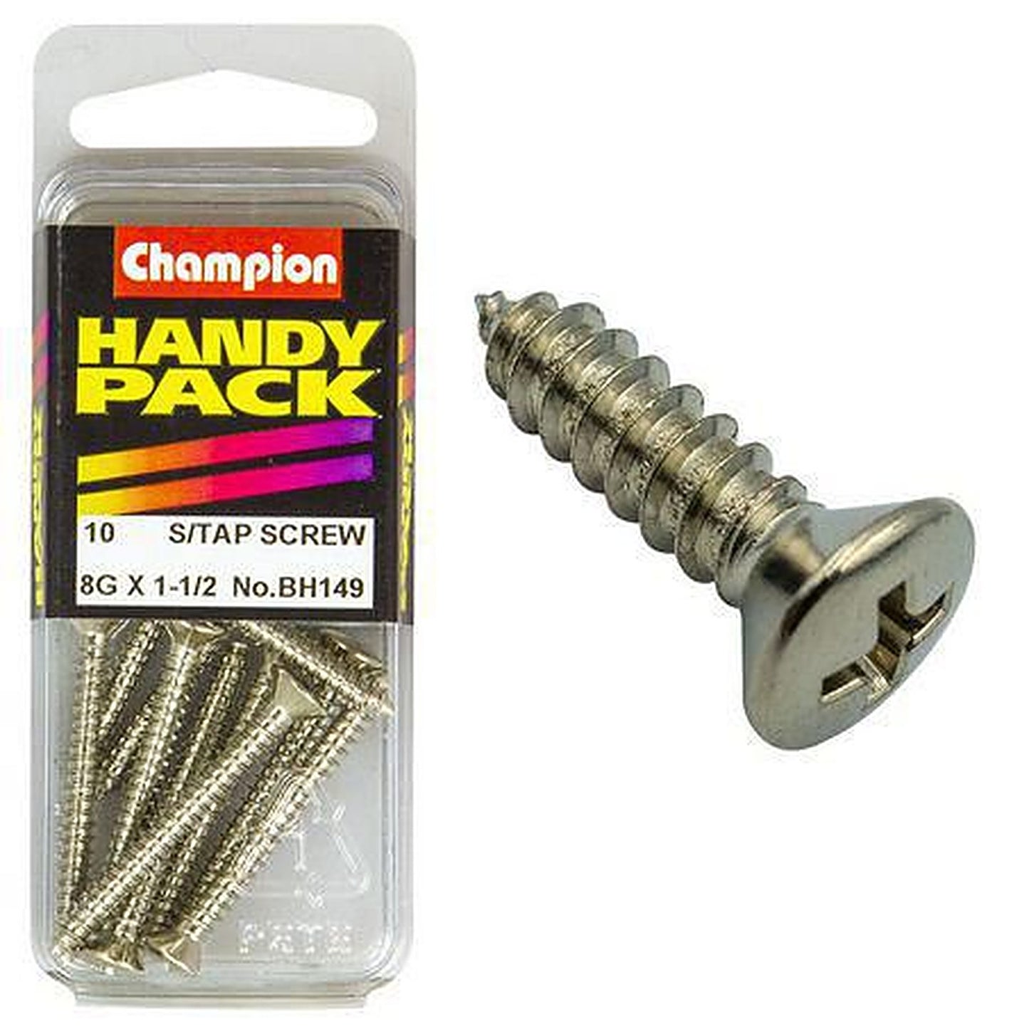 Champion Self Tapper Screw Rsd Phillips 4.2 x 38mm Nickel Plated BH149