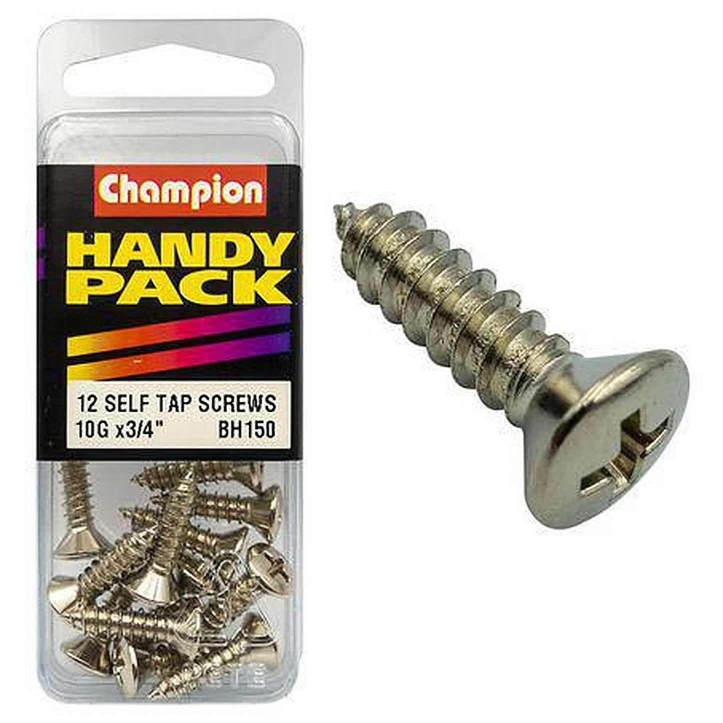 Champion Nickel Plated RSD Phillips Self Tapping Screw – 4.8mm x 19mm BH150