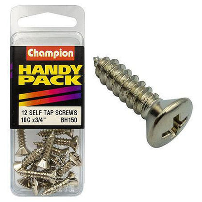 Champion Nickel Plated RSD Phillips Self Tapping Screw – 4.8mm x 19mm BH150
