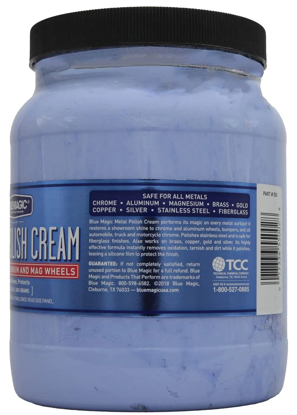 Blue Magic 550 Metal Polish Cream Non-Abrasive 2.04kg (72oz)