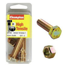 Champion Hex Set Screw & Nut High Tensile M12 x 50 x 1.5mm Grade 8.8 BM145
