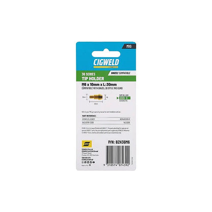 Cigweld BZL 36 Tip Holder M6 Binzel Compatible — 2 Pack BZH36M6