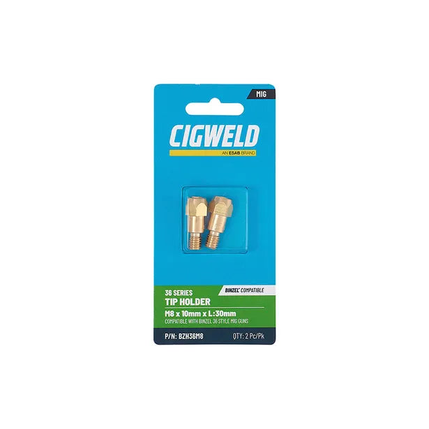 Cigweld BZL 36 Tip Holder M8 Binzel Compatible — 2 Pack BZH36M8