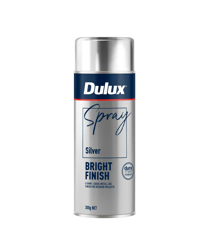 Dulux Spray Bright Finish Silver Effects Spray Paint 300g 212096