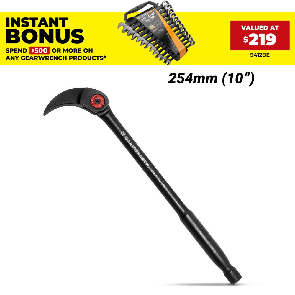 GEARWRENCH 82210 254mm (10") Indexing Pry Bar