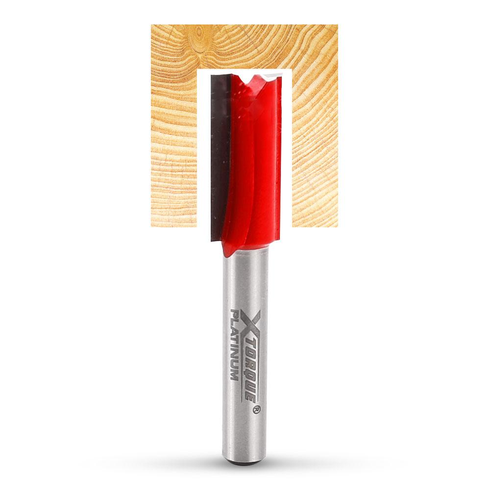 Xtorque XP1114 Platinum 10mm Straight XL Double Flute 1/4" Shank Router Bit