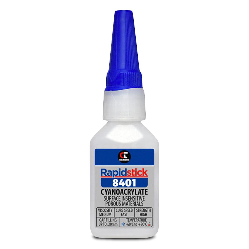 Chemtools 8401-20 25ml Rapidstick Instant Adhesive - Surface Insensitive - Porous Materials - Clear