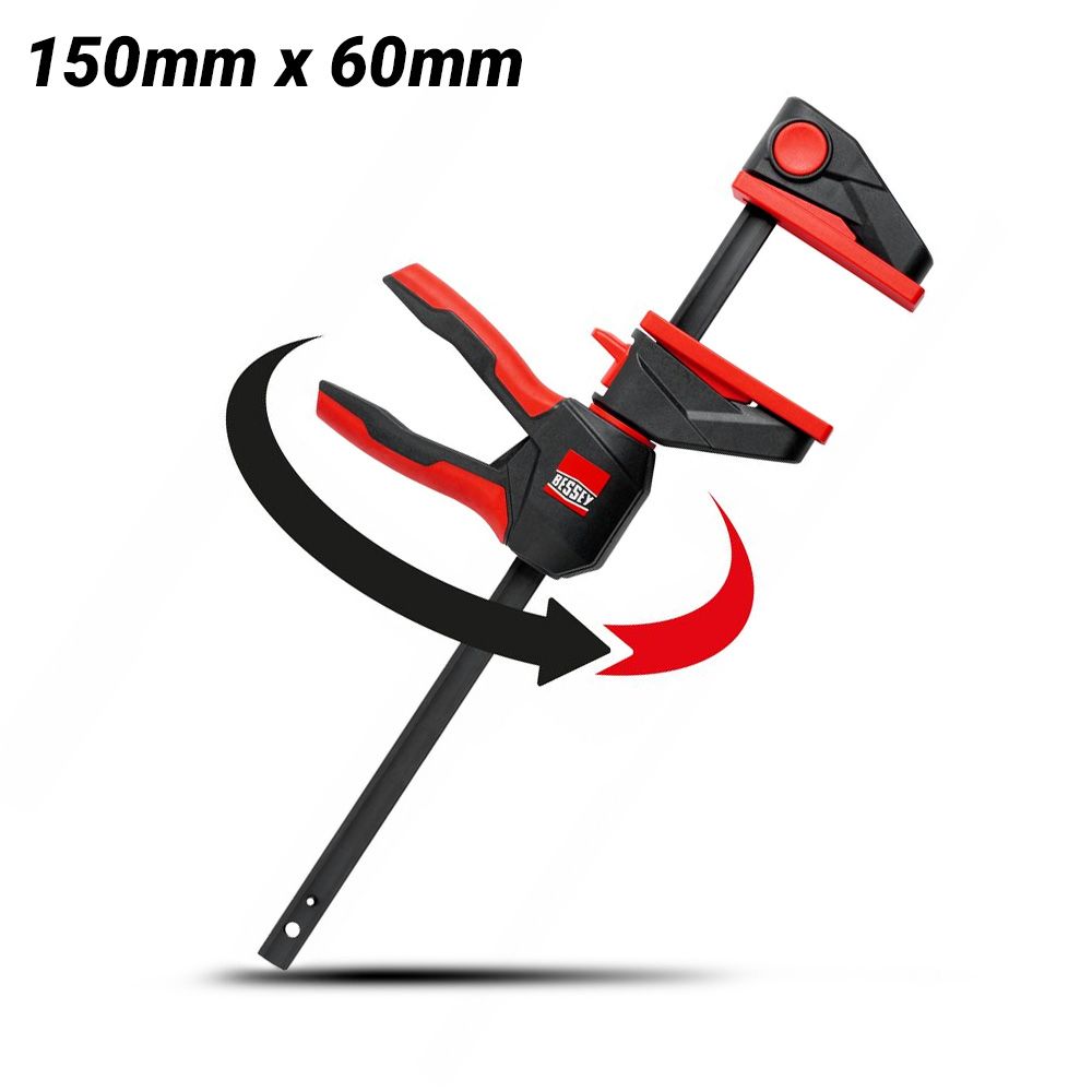 Bessey EZ360M-15 150mm x 60mm One Handed Rotating Handle Clamp