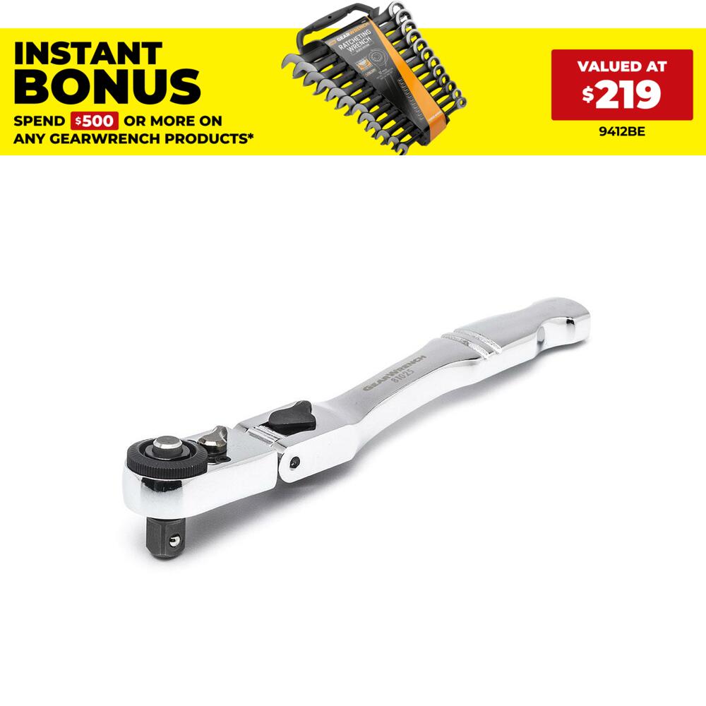 GEARWRENCH 81025 1/4" Drive Slim Head Ratchet 6"