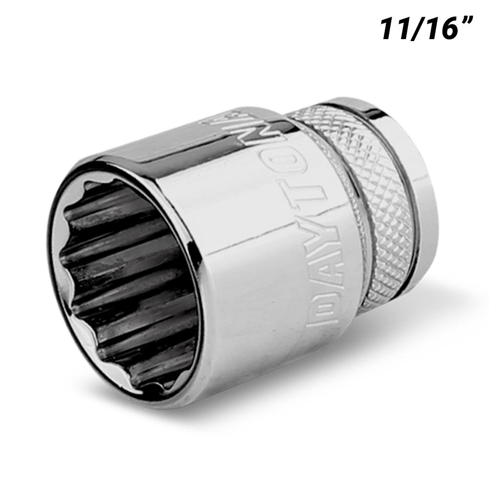 Daytona DI381116SS 3/8" Drive 12 Point 11/16" AF Imperial Socket