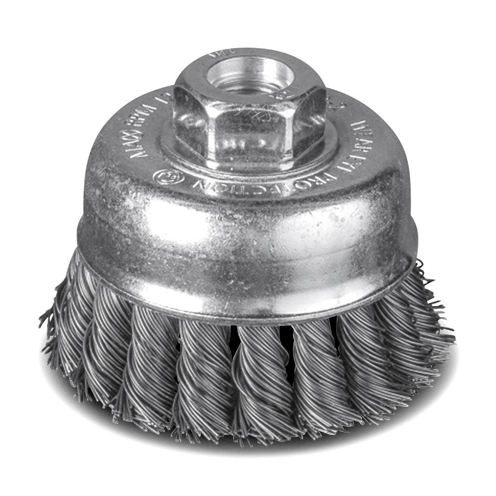 PFERD 47701009  65mm (2-3/4") Universal Carbon Steel Twist Knot Wire Cup Brush