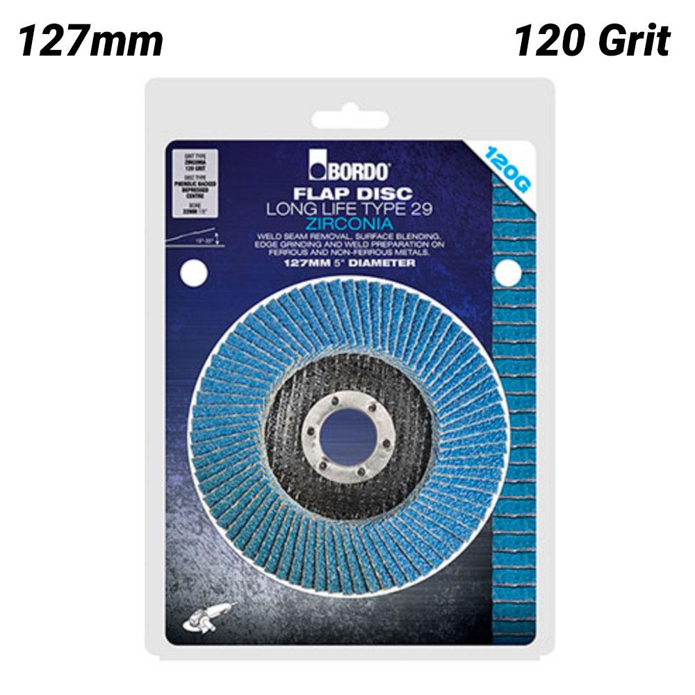 Bordo 7500-FD127Z120S 127mm 120 Grit Zirconia Flap Disc