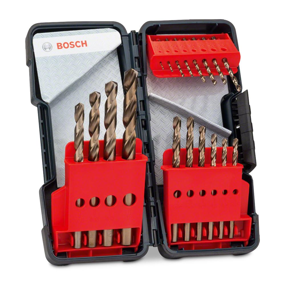 Bosch BOHRERSATZ (2.607.017.047) 18pce 1mm-10mm HSS-Co Twist Metal Drill Bit Tough Box Set