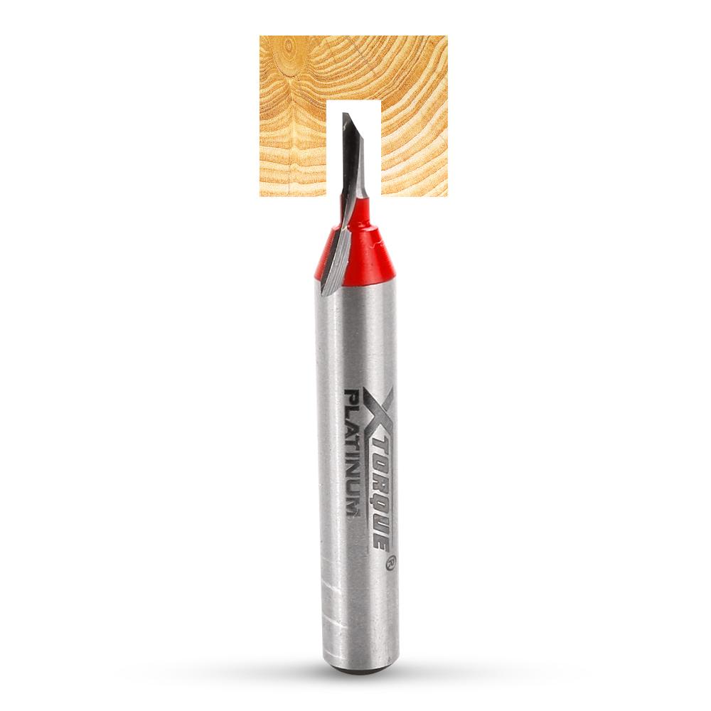Xtorque XP214 Platinum 2mm Straight Single Flute 1/4" Shank Router Bit