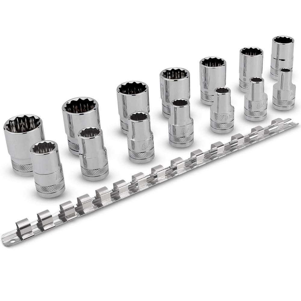 Daytona D12METSET 14pce 1/2" Drive 12 Point 8-21mm Metric Socket Set