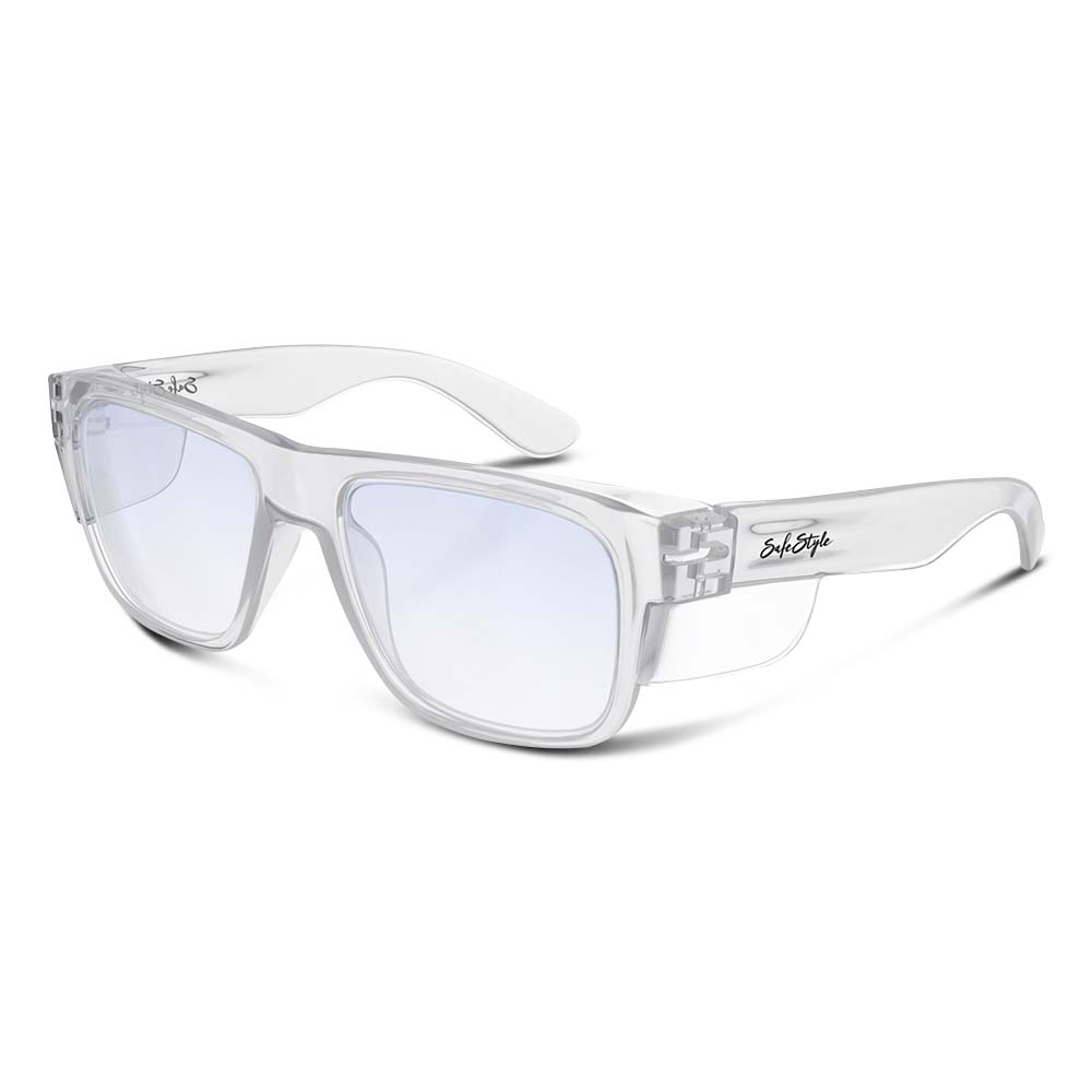 SafeStyle FCB100 UV400 Fusions Clear Frame Blue Light Blocking Lens
