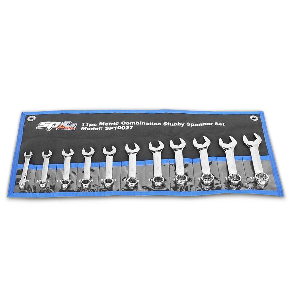 SP Tools SP10027 11pce Metric ROE Stubby Combination Spanner Set
