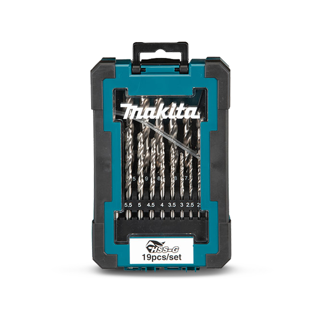 Makita  D-67549 19pce 1-10mm HSS-G Metal Drill Bit Set