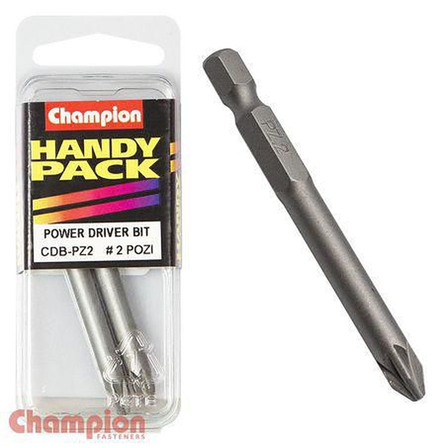 Champion Driver Bit #2 Pozi Drive CDB-PZ2