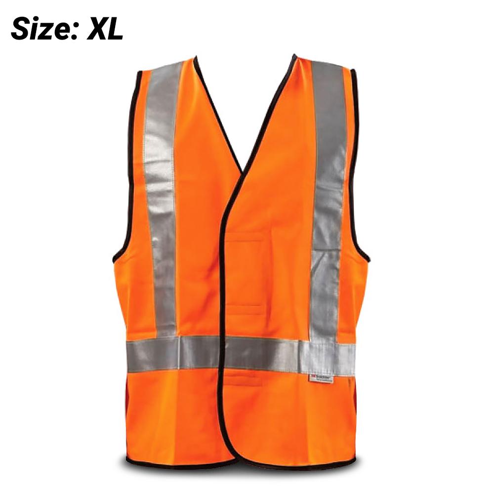 Pro Choice VDNO-XL Fluro Orange H-Back Day/Night Safety Vest (X-LARGE)