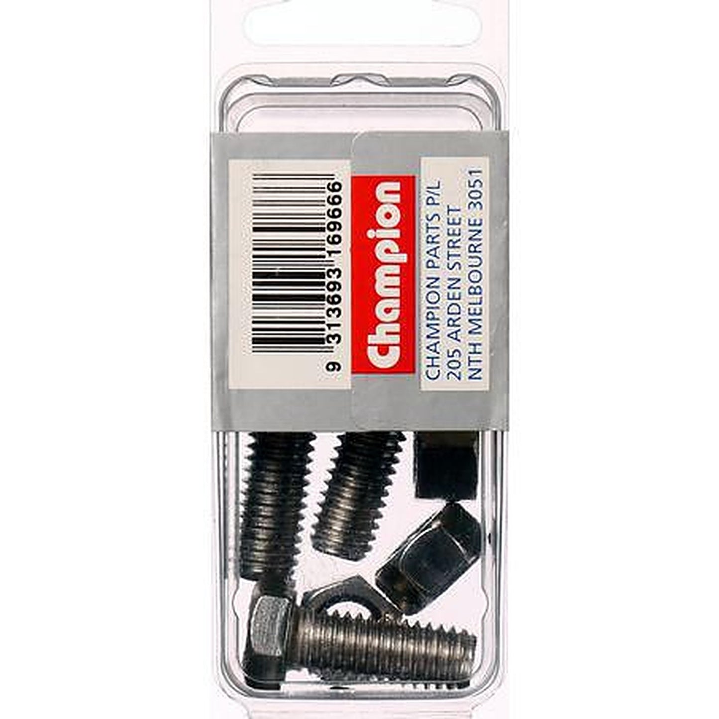 Champion Hex Set Screw & Nut Stainless Steel 3/8inx1in UNC 316/A4 CSP63