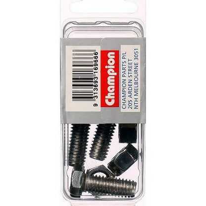 Champion Hex Set Screw & Nut Stainless Steel 3/8inx1in UNC 316/A4 CSP63