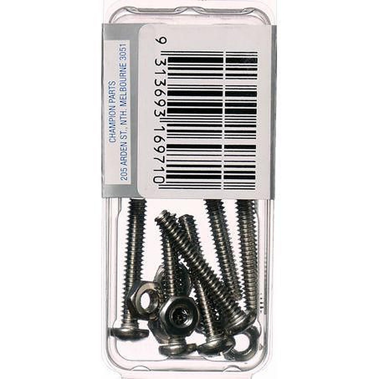 Champion Machine Screw & Nut Pan Phillips Stainless Steel 3/16inx1 1/4in 316/A4 CSP68