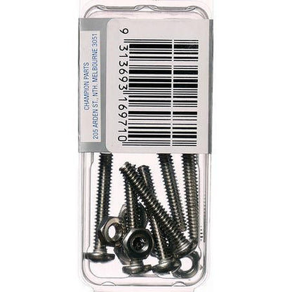 Champion Machine Screw & Nut Pan Phillips Stainless Steel 3/16inx1 1/4in 316/A4 CSP68