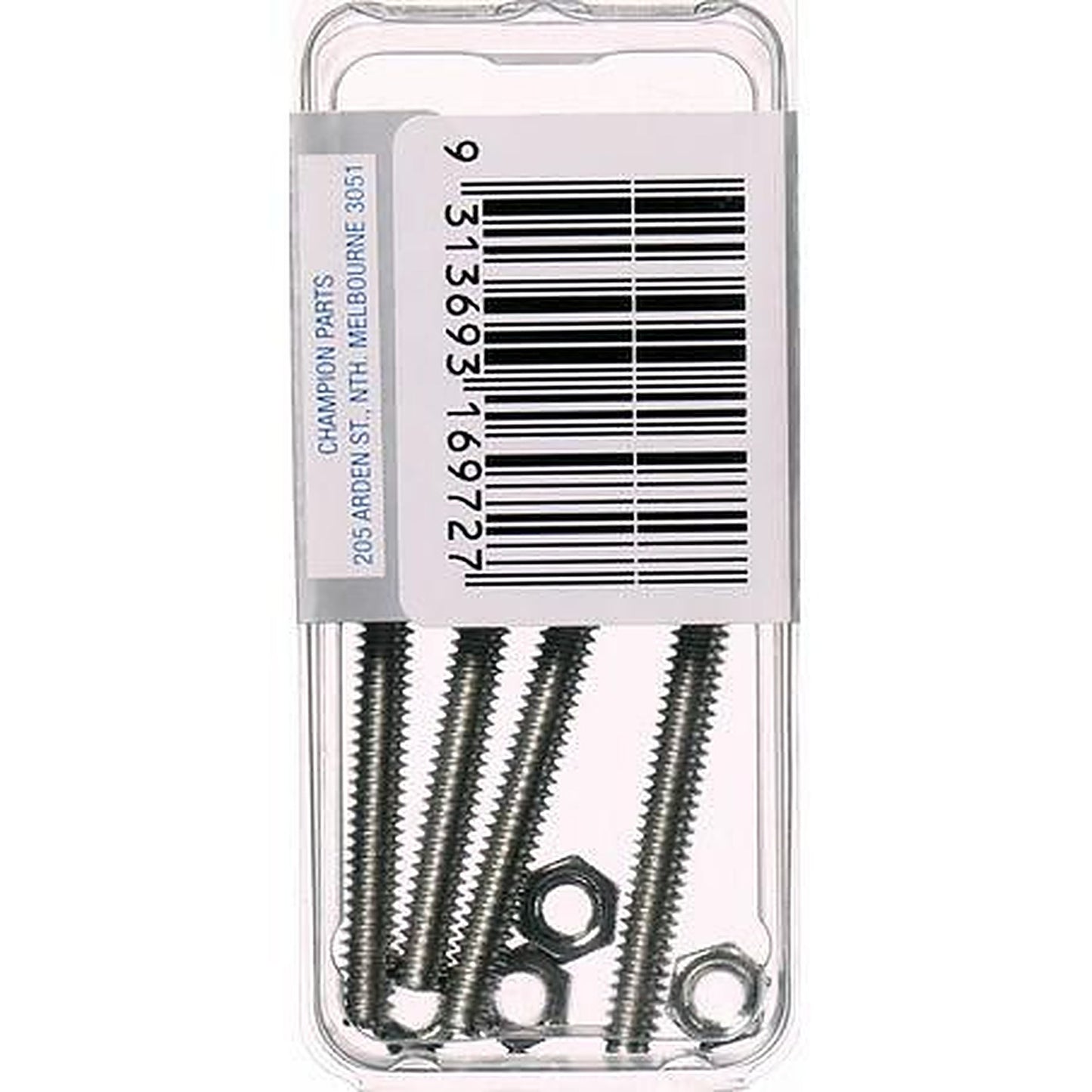 Champion Machine Screw & Nut Pan Phillips Stainless Steel 3/16inx1 1/2in 316/A4 CSP69