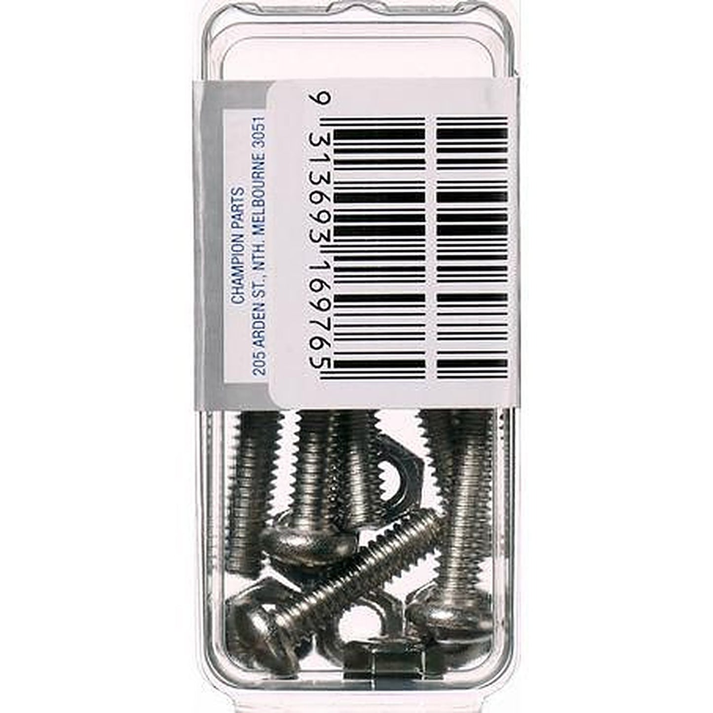 Champion Machine Screw & Nut Pan Phillips Stainless Steel 1/4inx1in 316/A4 CSP73