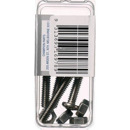 Champion Machine Screw & Nut Pan Phillips Stainless Steel 1/4inx1 1/2in 316/A4 CSP75