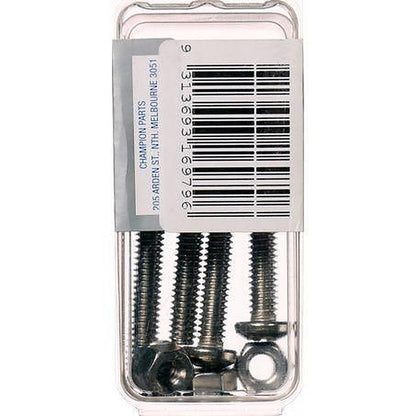 Champion Machine Screw & Nut Pan Phillips Stainless Steel 1/4inx2in 316/A4 CSP76