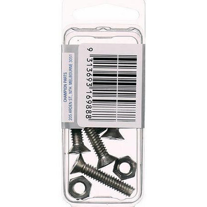 Champion Machine Screw & Nut CSK Phillips Stainless Steel 1/4inx1 1/4in 316/A4 CSP85
