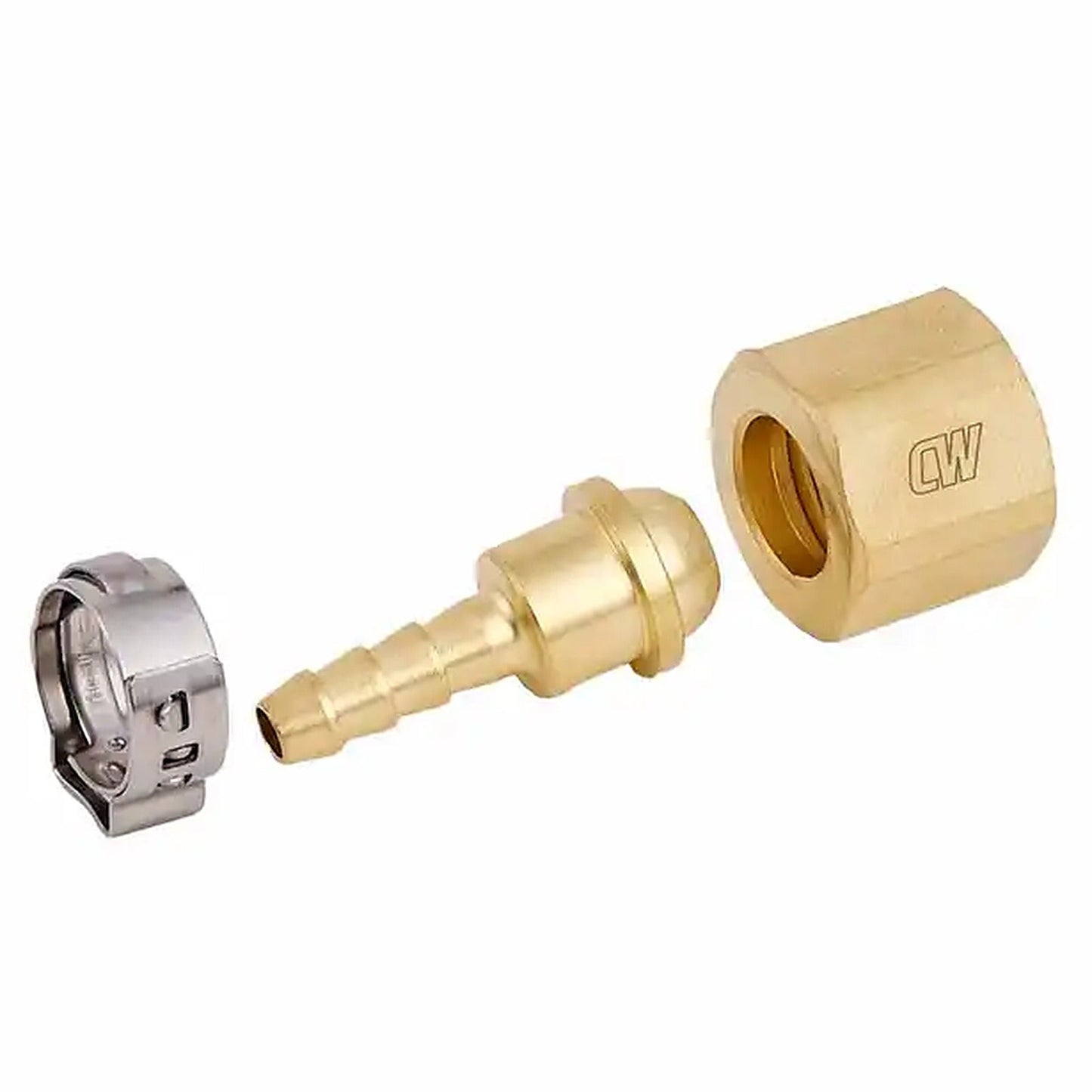 Cigweld BlueJet RH 5/8-18 UNF with Clip 5mm Hose Connector Fitting Kit CW689