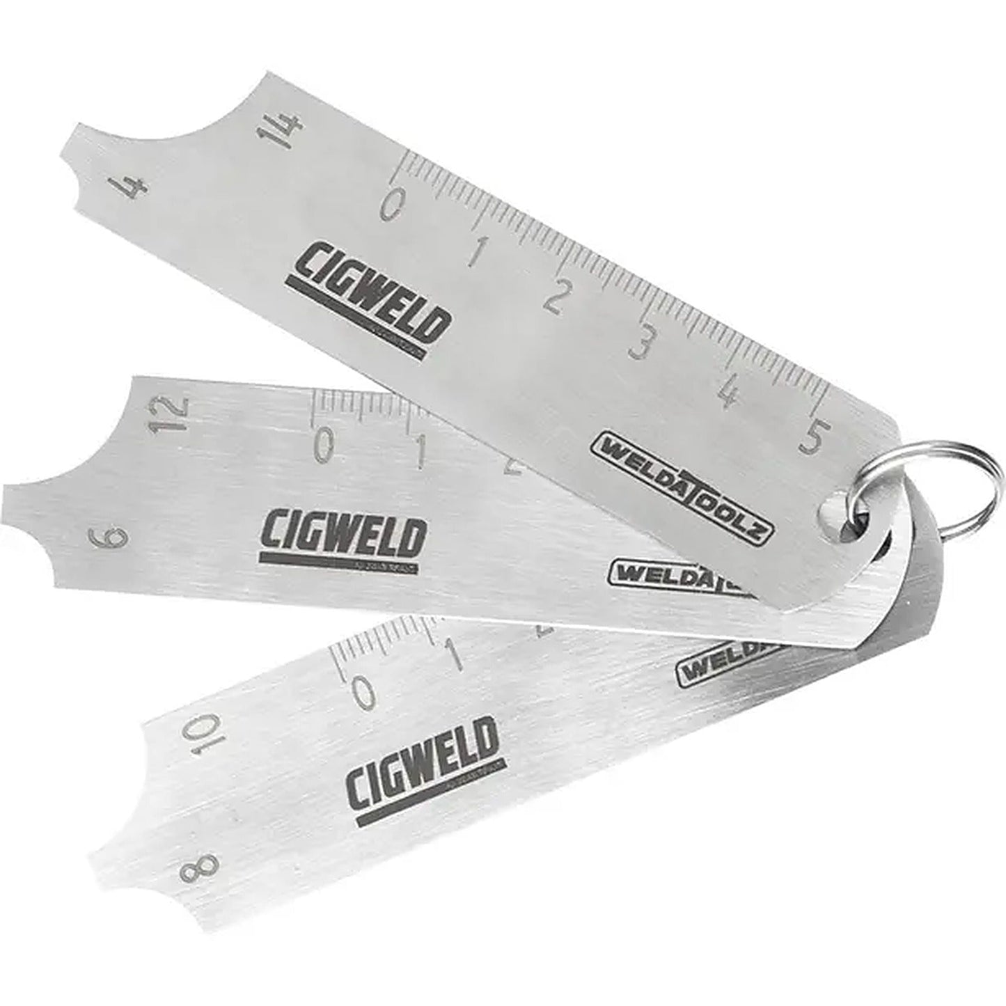 Cigweld Fillet Welding Gauge 3-Finger Stainless Steel — 3 Piece CWGAUGE2