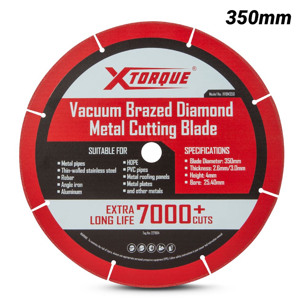 Xtorque XVBM350 350mm x 25.4mm x 2.2mm Vacuum Brazed Diamond Metal Cutting Blade