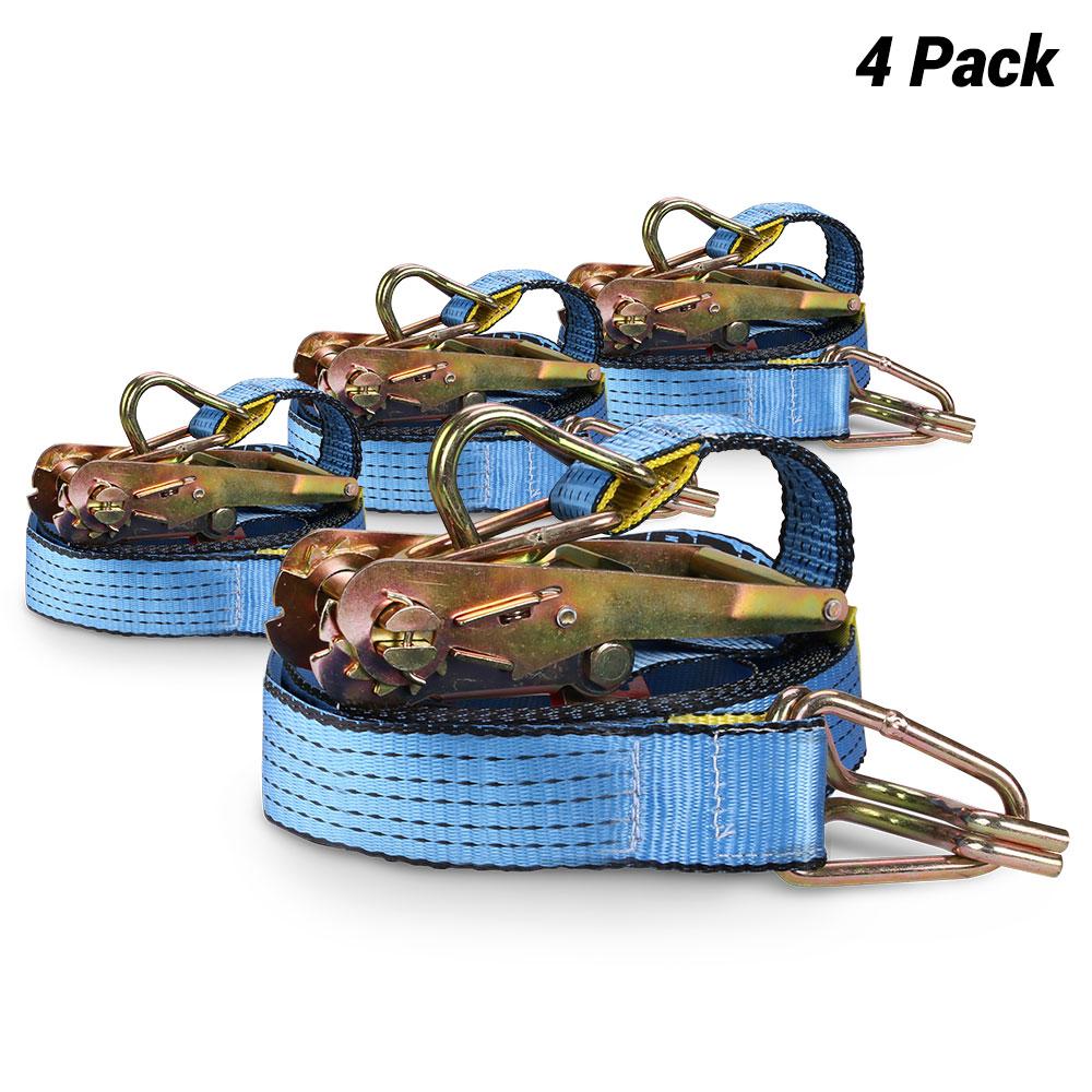 Climbrite STR9MX4 4-Pack 9m x 50mm Professional Ratchet Tie Down Strap